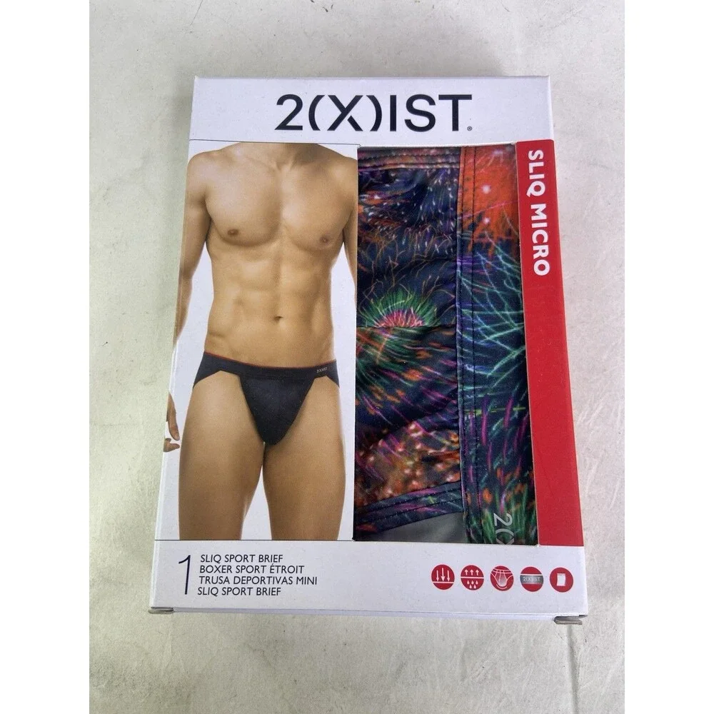 2xist Sliq Micro Sport Brief Underwear Multicolor Mens Size M